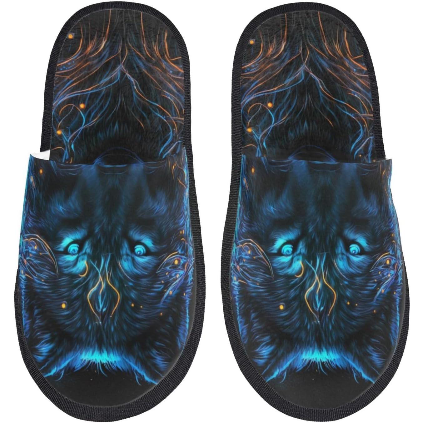 Outdoor Lighting On House - Cool Blue Light Wolf Print Women'S