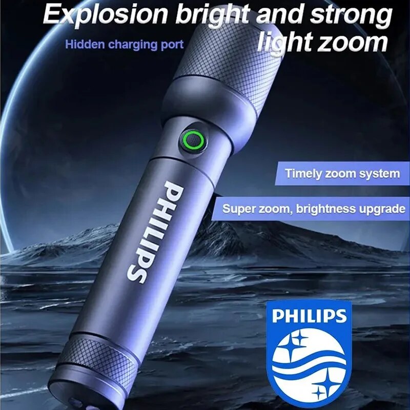 Outdoor Lighting Philips - Philips 6168 Optical Zoom Flashlight Type-C