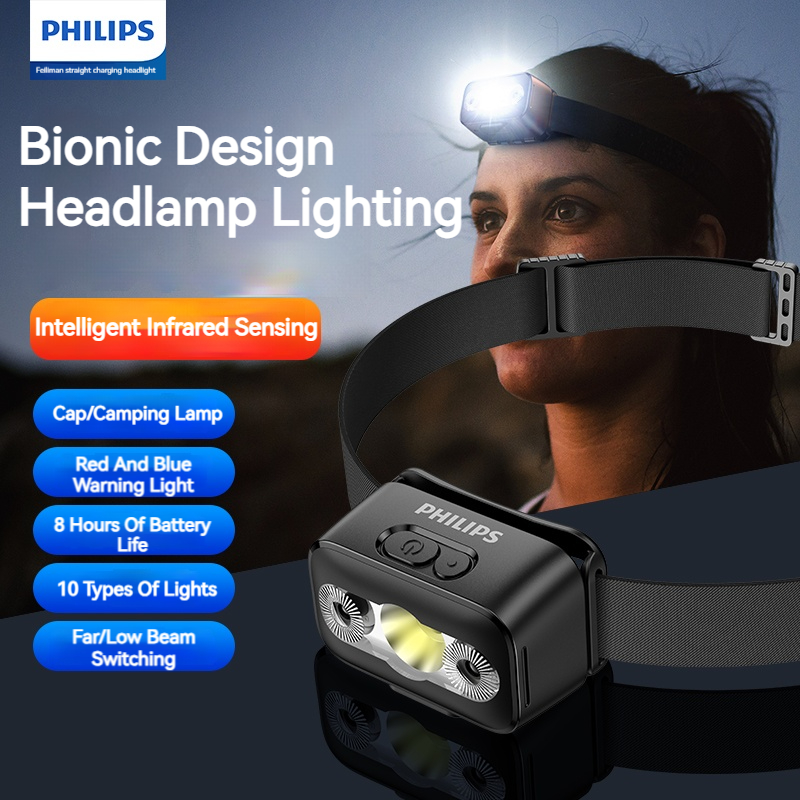 Outdoor Lighting Philips - Philips LED Headlamp Sensor Head Flashlight