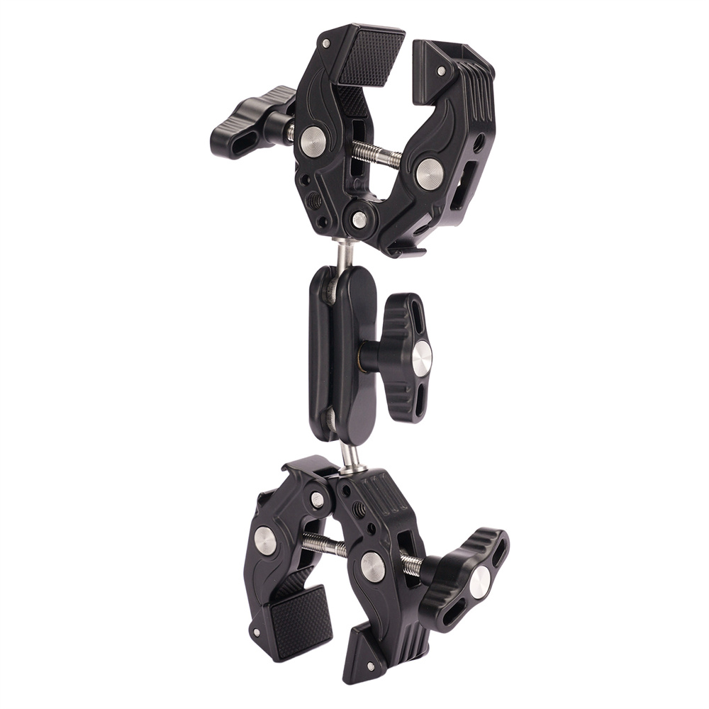Umbrella Led Clip - 2026 Double Metal Super Clamp Articulating