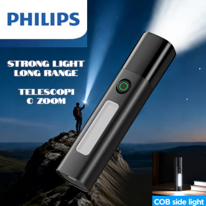 Outdoor Lighting Philips - Philips SFL1151 LED Flashlight Telescopic Zoom