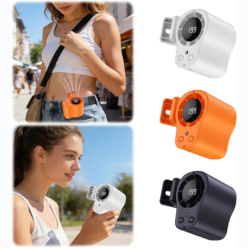Umbrella Led Clip - Portable Waist Mounted Cooling Car Fan