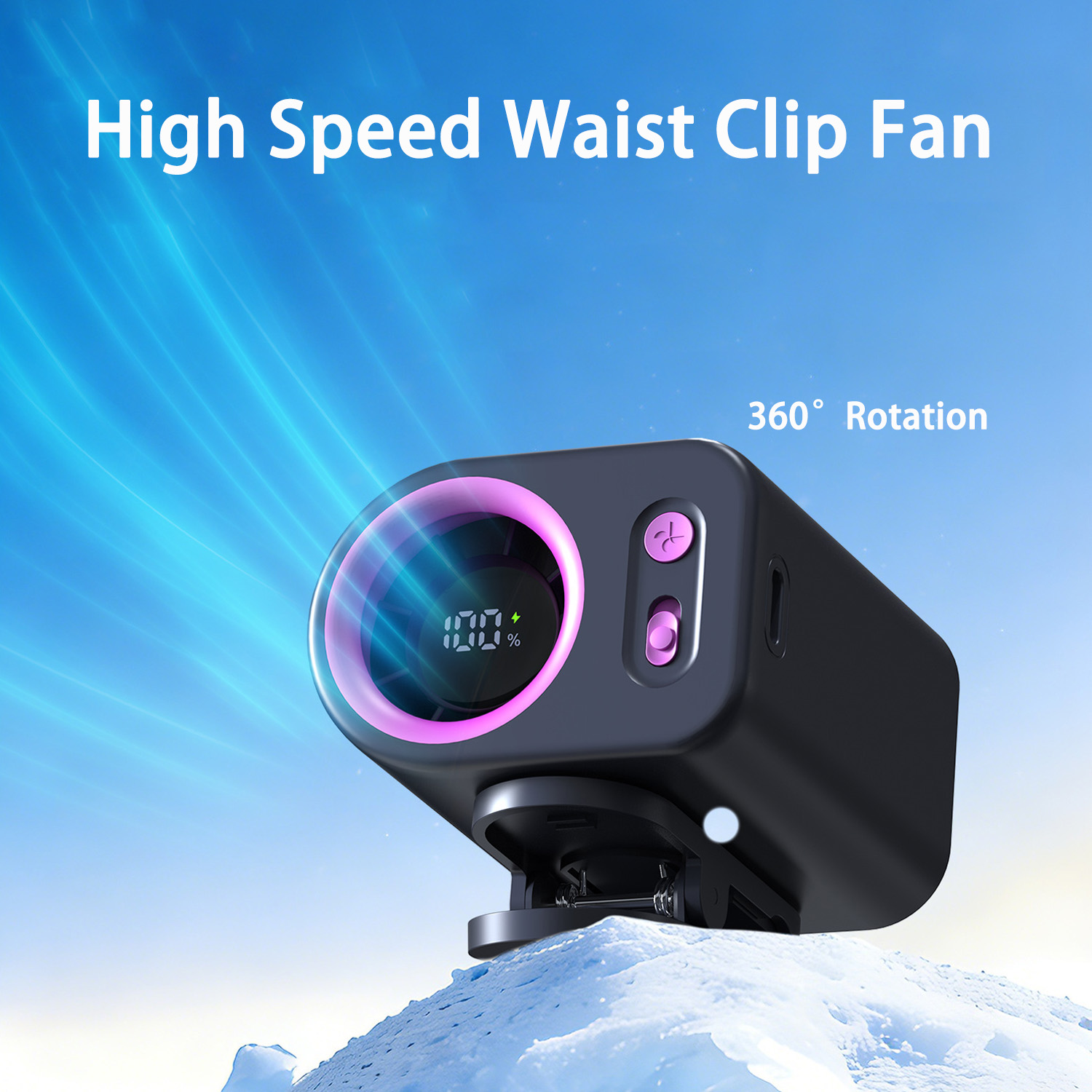 Umbrella Led Clip - Waist Clip Fan & Umbrella Clip-on