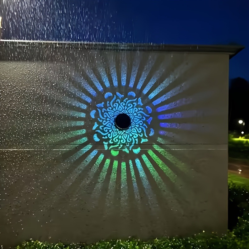 Outdoor Lighting On House - Solar LED Wall Light Mandala Projection