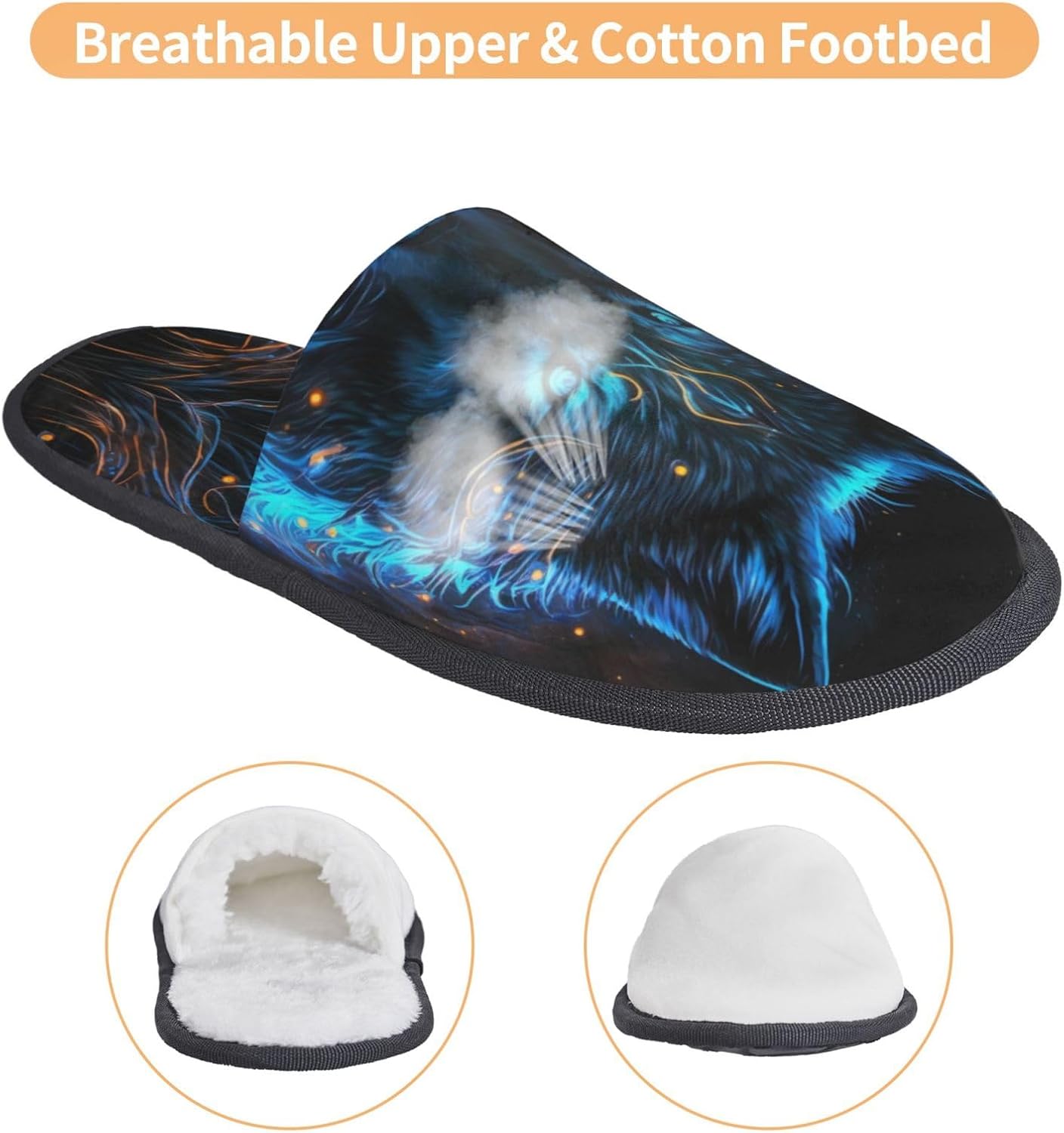 Cool Blue Light Wolf Print Wom - Outdoor Lighting On House ulasan dan harga
