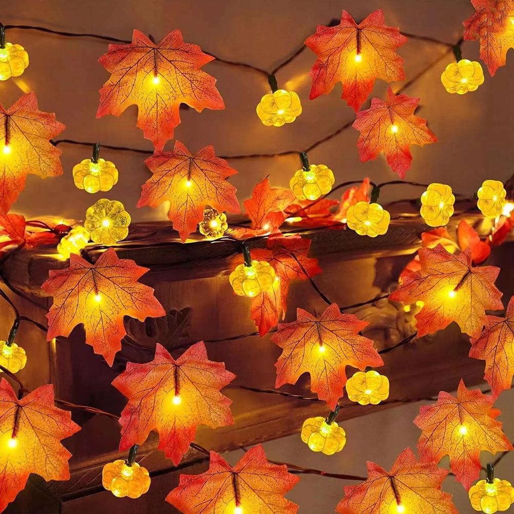 LED Maple Leaf Flat Pumpkin St - Outdoor Lighting On House ulasan dan harga
