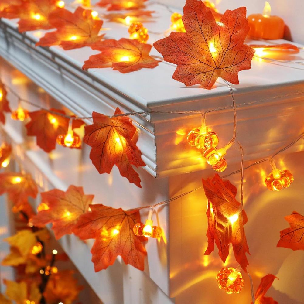 LED Maple Leaf Flat Pumpkin St - Outdoor Lighting On House ulasan dan harga