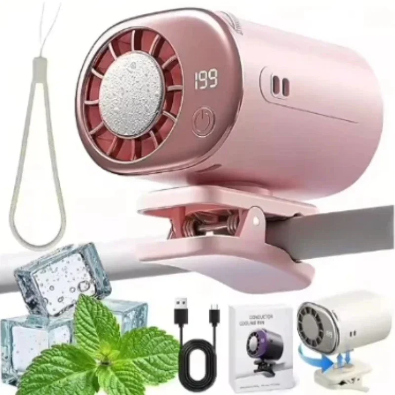 Hanging Neck Fan with LED Disp - Umbrella Led Clip ulasan dan harga