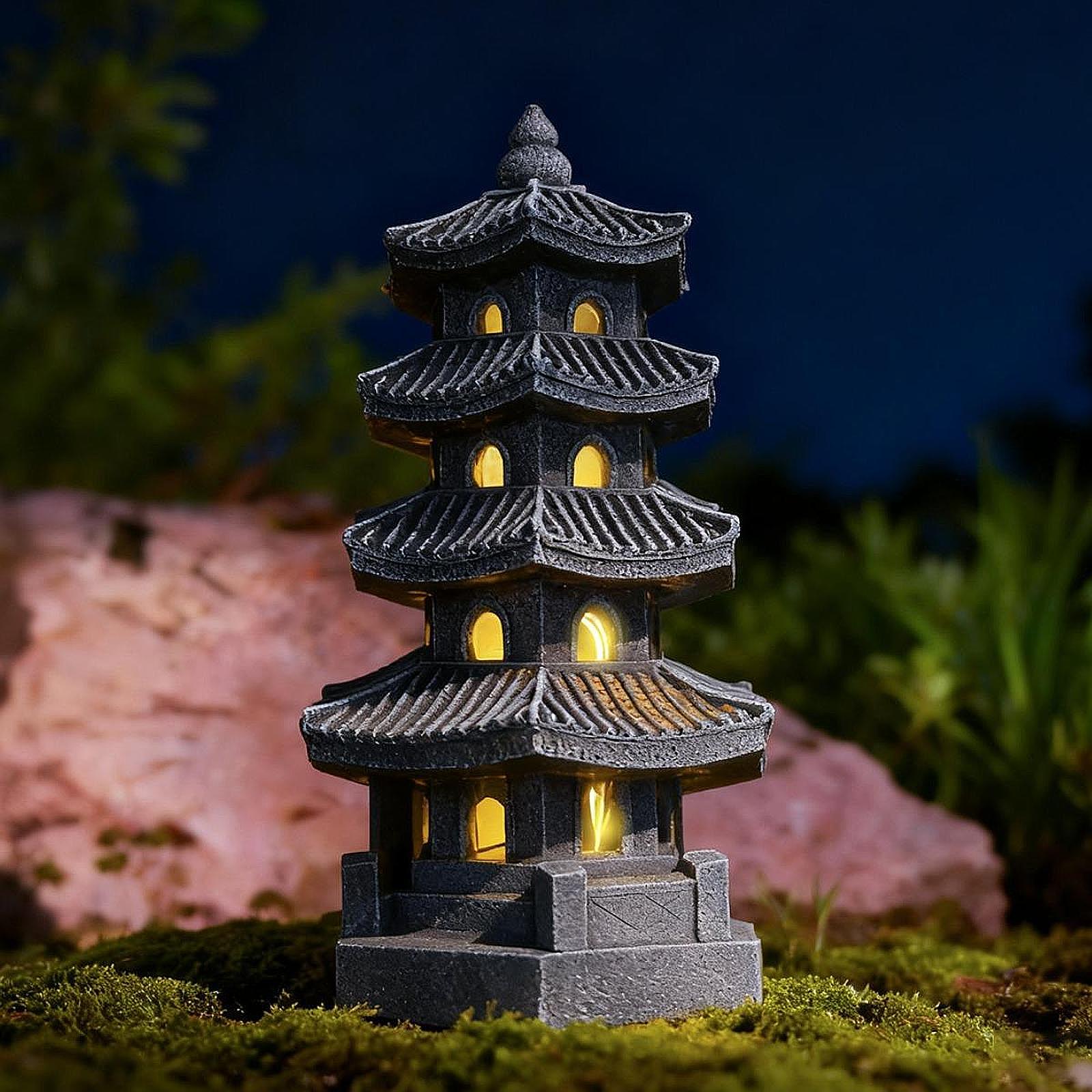 Solar Pagoda Lantern Garden St - Halo Outdoor Lighting ulasan dan harga
