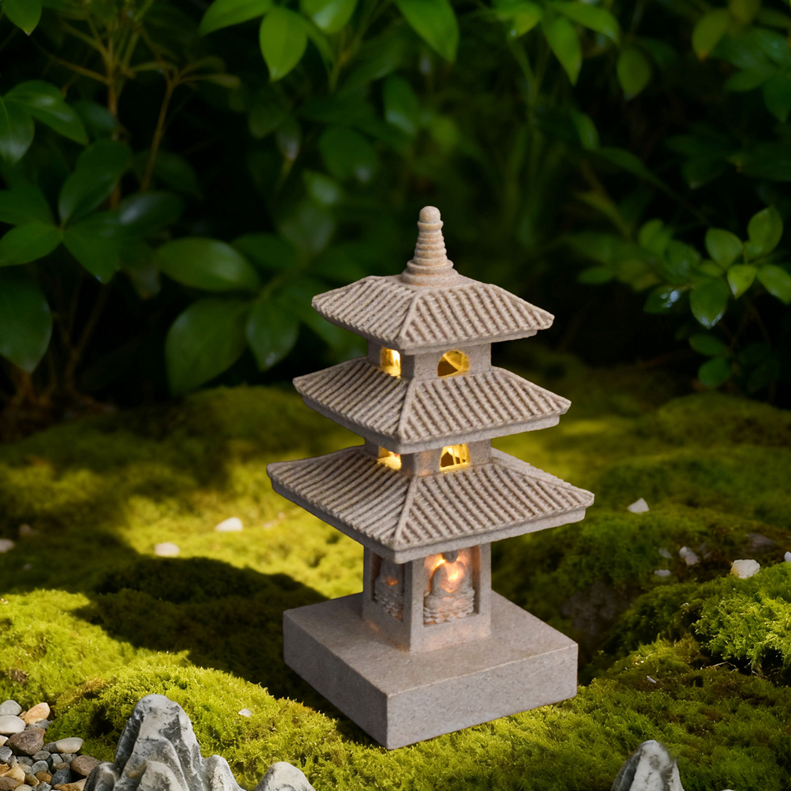 Solar Pagoda Lantern Garden St - Halo Outdoor Lighting ulasan dan harga