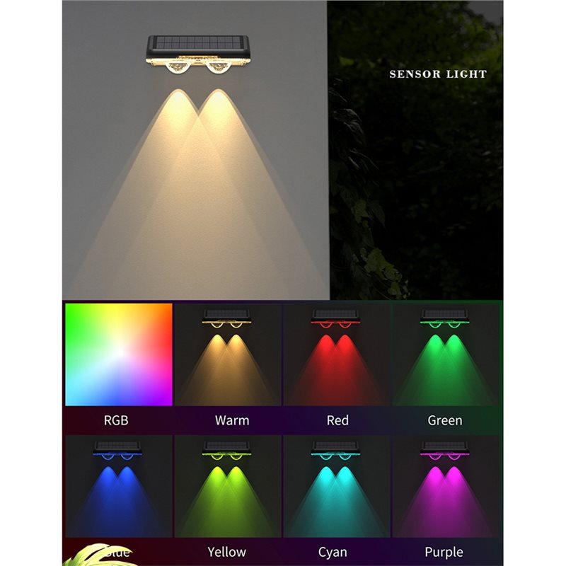 Hot Sale-4PCS RGB Solar Wall L - Outdoor Lighting On Sale ulasan dan harga
