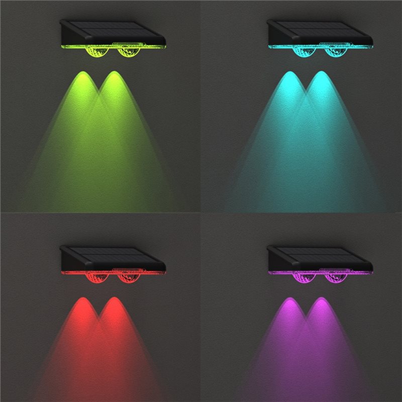 Hot Sale-4PCS RGB Solar Wall L - Outdoor Lighting On Sale ulasan dan harga