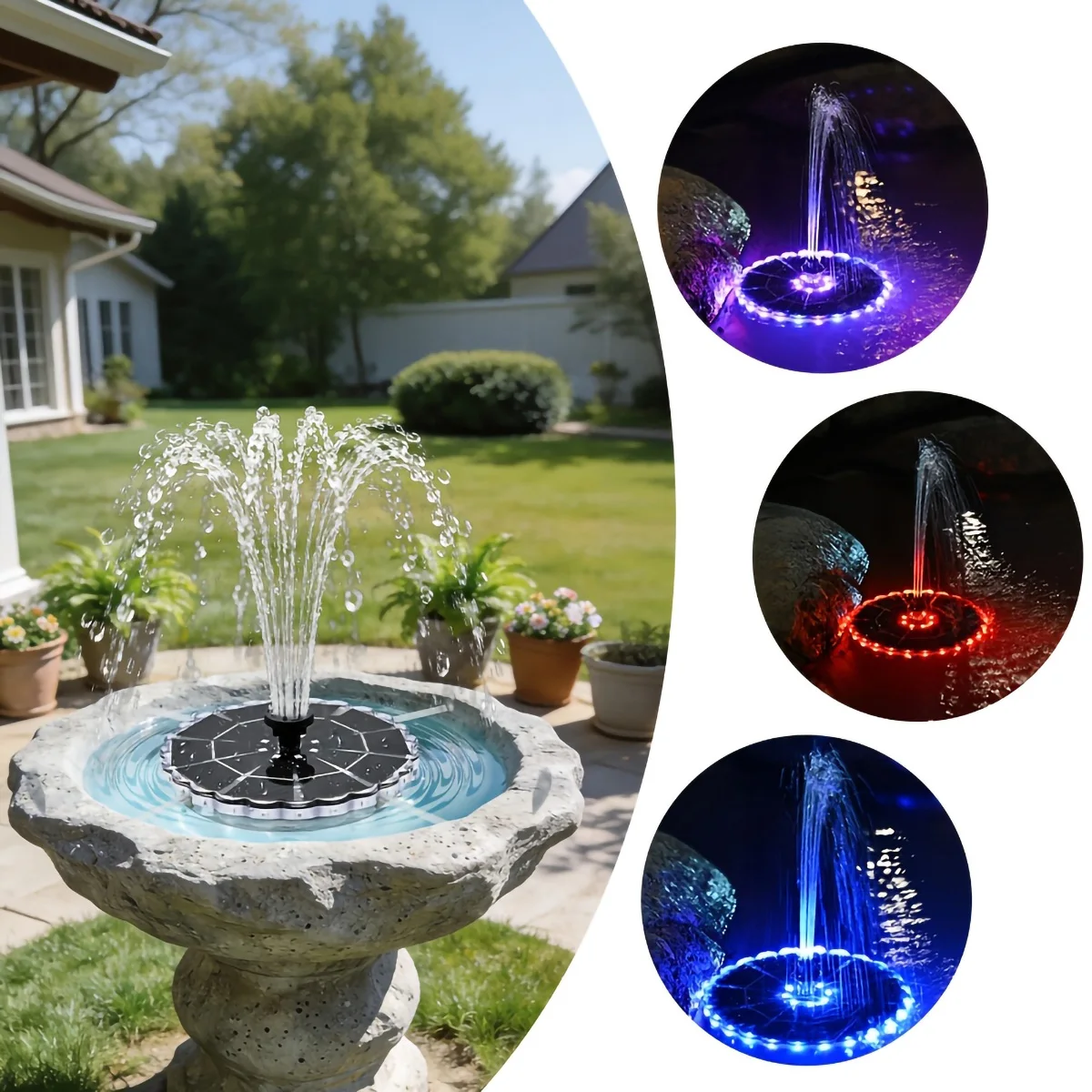 3.5W Outdoor Solar Fountain fo - Outdoor Lighting Ground ulasan dan harga