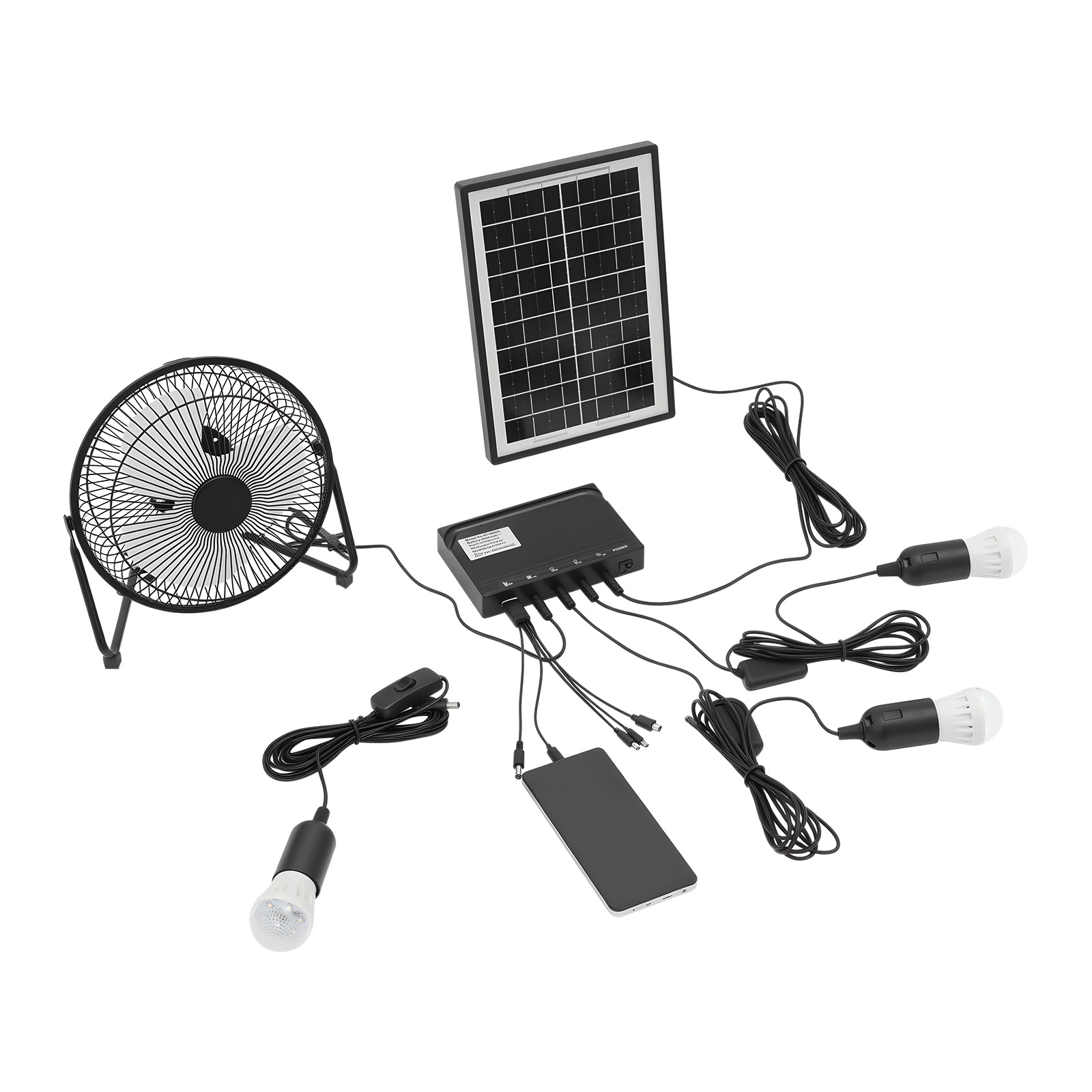 100-240V Solar Fan And Lamp Ki - Halo Outdoor Lighting ulasan dan harga
