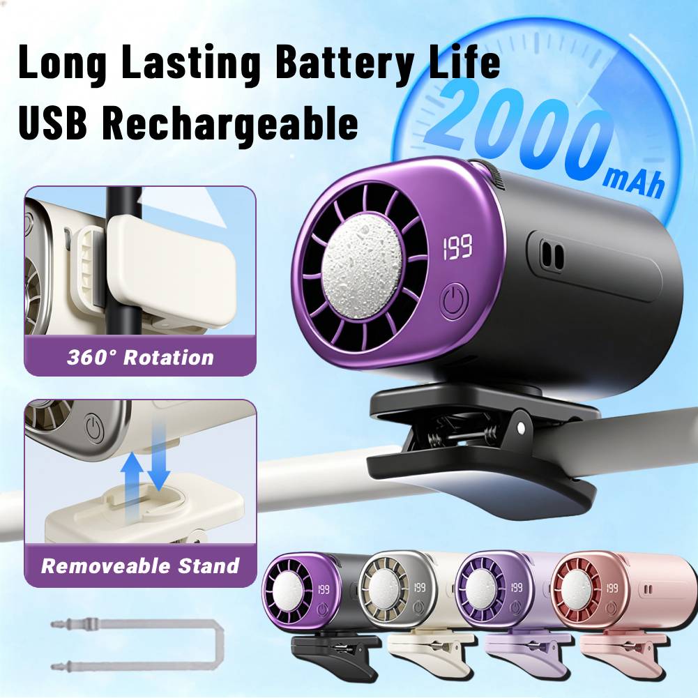 Summer Portable Clip on Fan US - Umbrella Led Clip ulasan dan harga