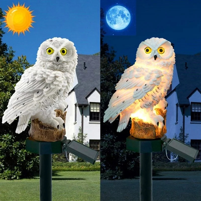 Solar Owl Statue Garden Light  - Outdoor Lighting Ground ulasan dan harga