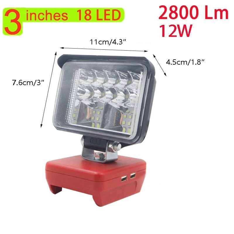 ZWINCKY 12W LED Work Light For - Outdoor Lighting Milwaukee ulasan dan harga