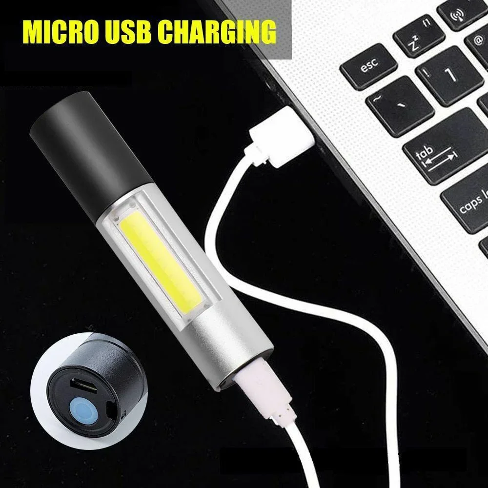 Mini LED Flashlight Zoomable U - Outdoor Lighting Switch ulasan dan harga