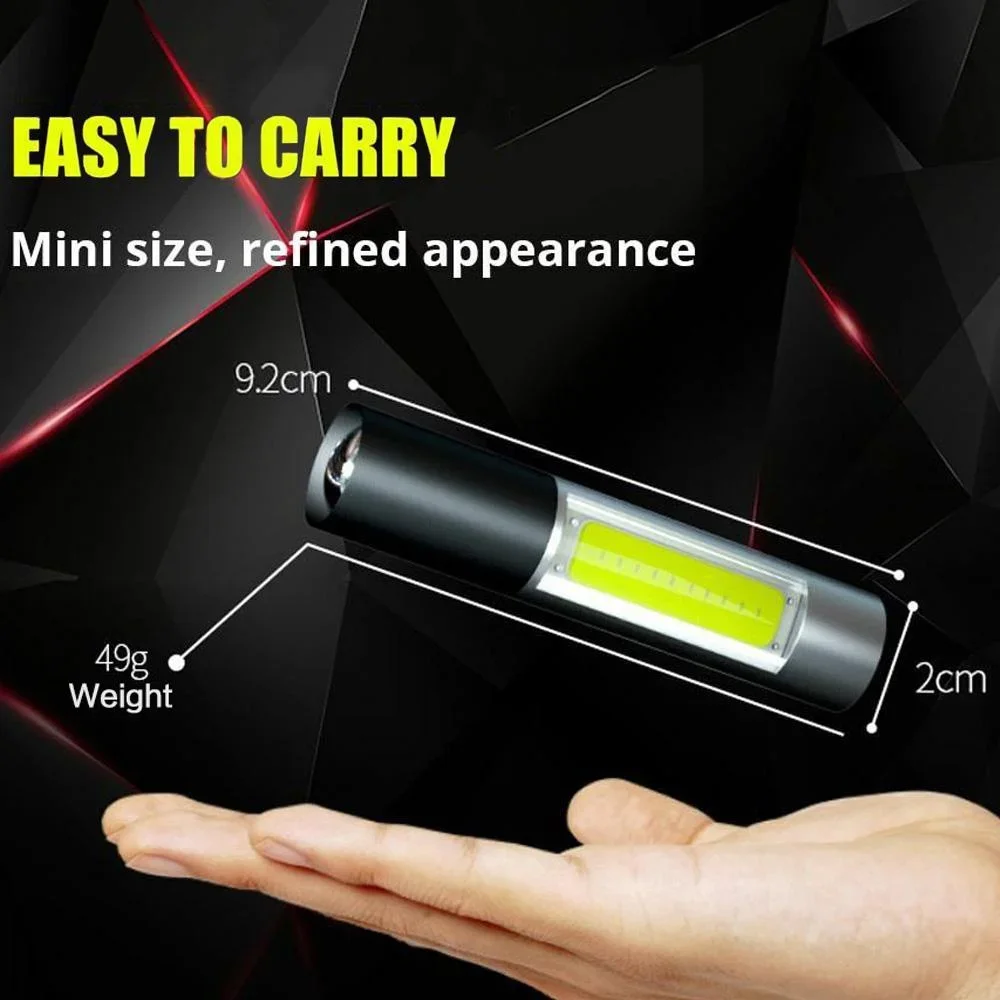 Mini LED Flashlight Zoomable U - Outdoor Lighting Switch ulasan dan harga