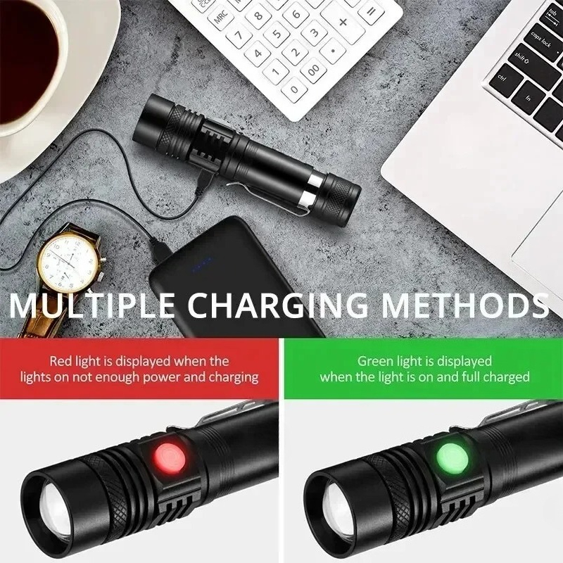 T6 LED Rechargeable Flashlight - Outdoor Lighting On House ulasan dan harga