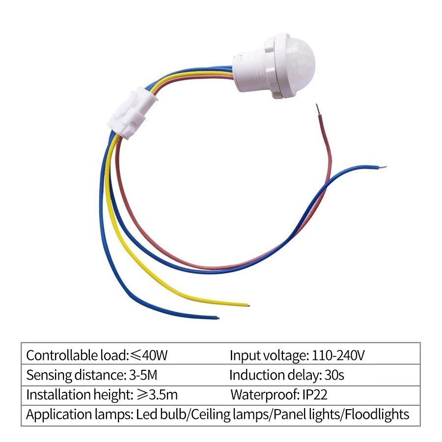 PIR Motion Sensor Detector Sma - Outdoor Lighting Switch ulasan dan harga