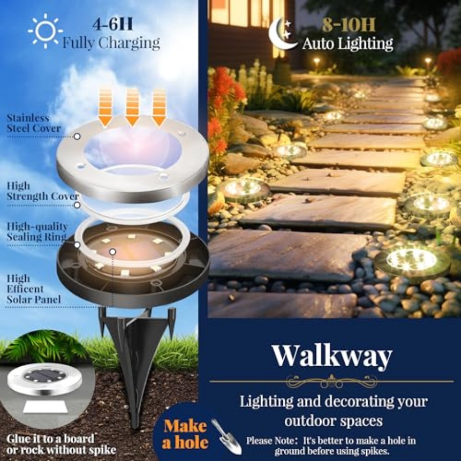 Solar Ground Lights Solar Ligh - Outdoor Lighting Ground ulasan dan harga